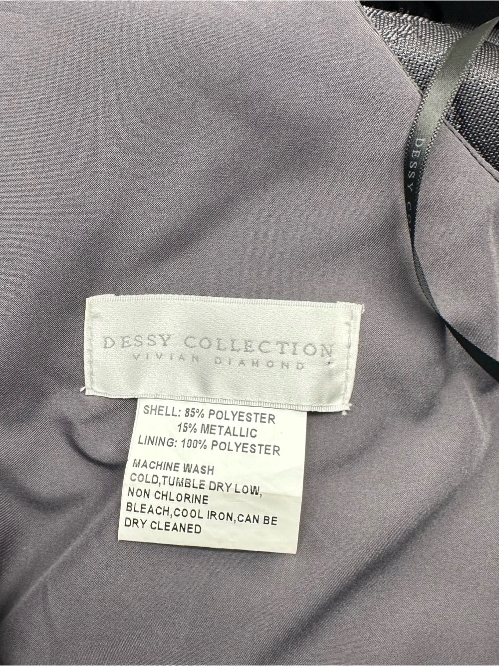 Dessy Collection Metallic Fit&Flare Midi Dress, Size 2 - Picture 10 of 11